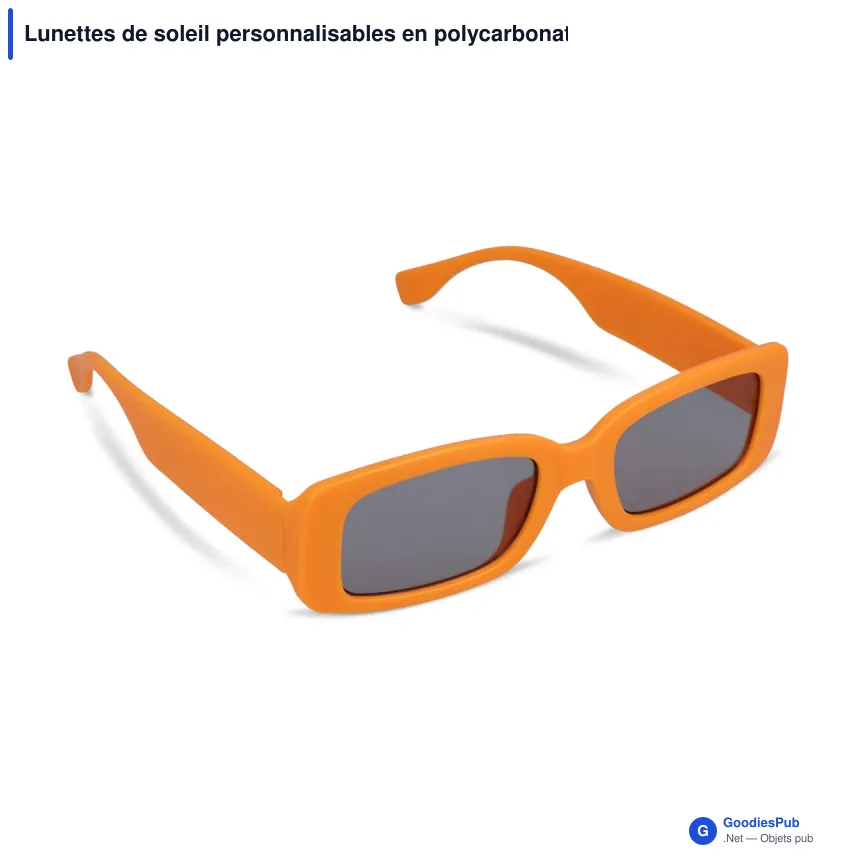 Lunettes de soleil personnalisables en polycarbonate recyclé avec logo - Charli - Image 3