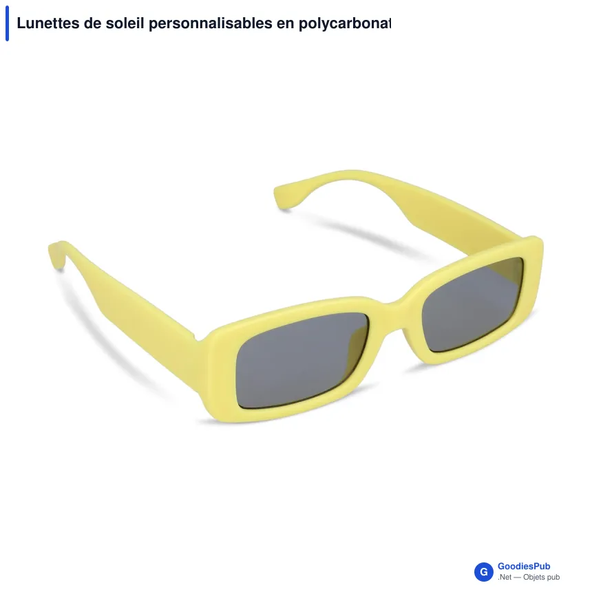 Lunettes de soleil personnalisables en polycarbonate recyclé avec logo - Charli - Image 4