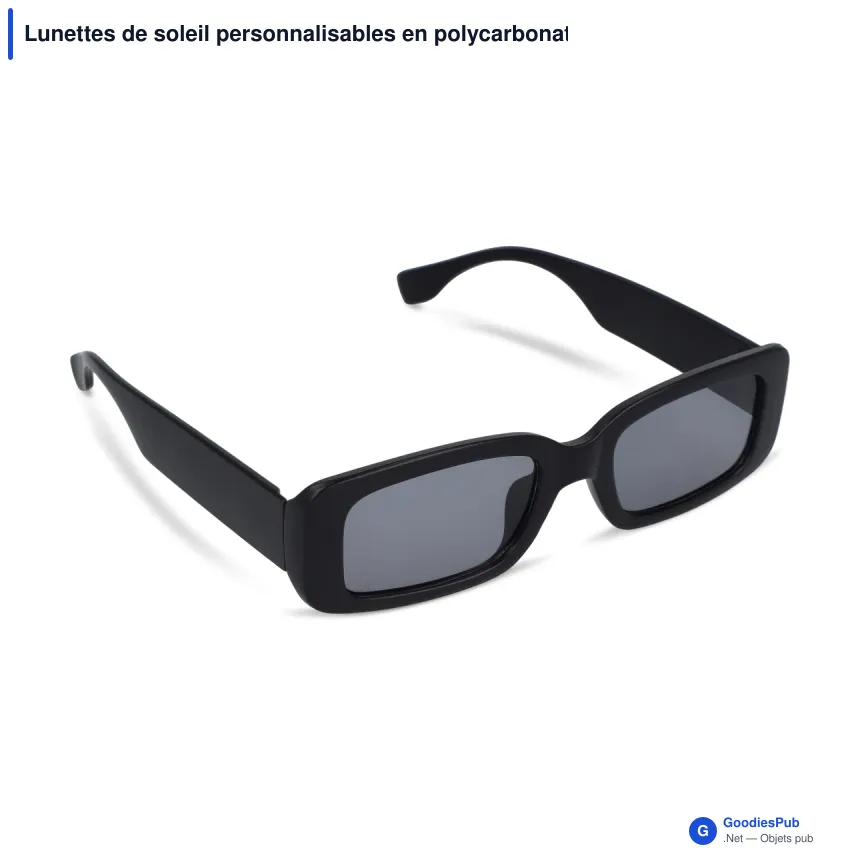 Lunettes de soleil personnalisables en polycarbonate recyclé avec logo - Charli - Image 5