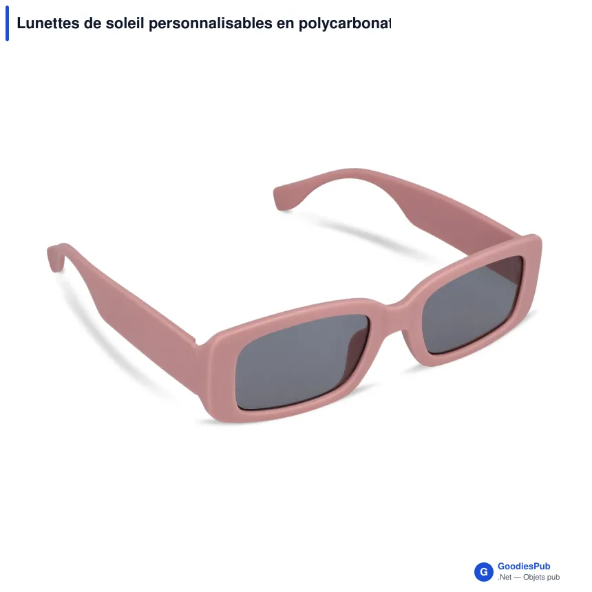 Lunettes de soleil personnalisables en polycarbonate recyclé avec logo - Charli - Image 8