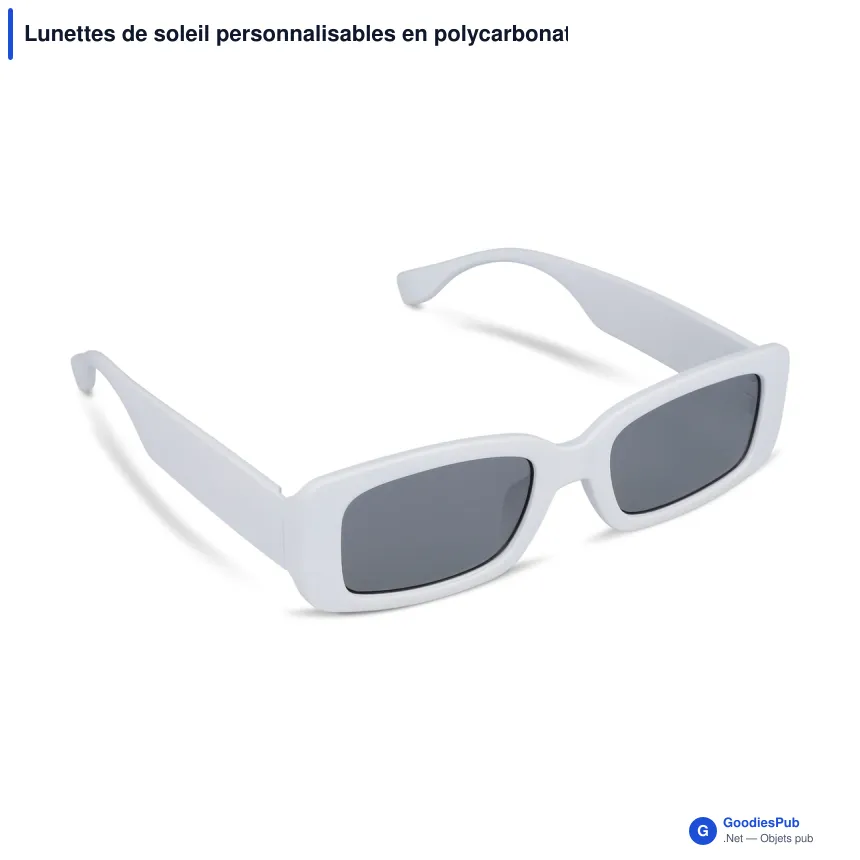 Lunettes de soleil personnalisables en polycarbonate recyclé avec logo - Charli - Image 9