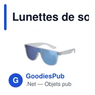 Lunettes de soleil personnalisables avec logo - modèle Chick - Miniature 1
