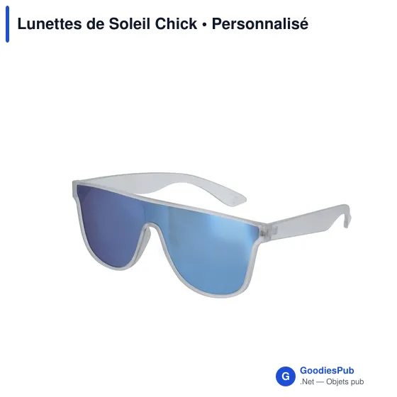 Lunettes de soleil personnalisables avec logo - modèle Chick - Image 1