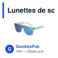 Lunettes de soleil personnalisables avec logo - modèle Chick - Miniature 2
