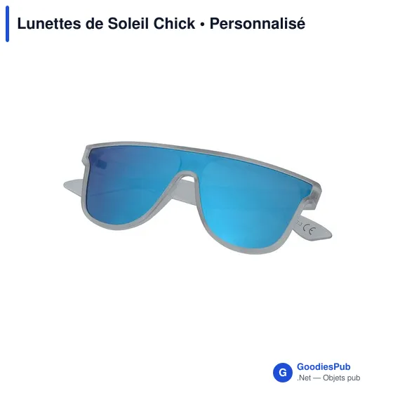 Lunettes de soleil personnalisables avec logo - modèle Chick - Image 3