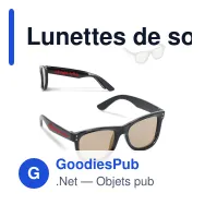 Lunettes de soleil personnalisables noir et or UV400 avec logo - Dion - Miniature 1
