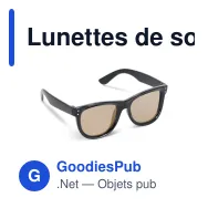 Lunettes de soleil personnalisables noir et or UV400 avec logo - Dion - Miniature 2