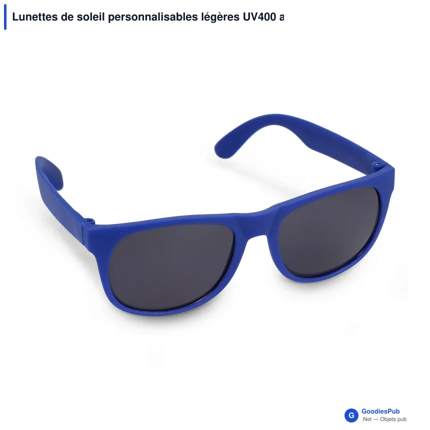 Lunettes de soleil personnalisables légères UV400 avec logo - Drew - Image 6