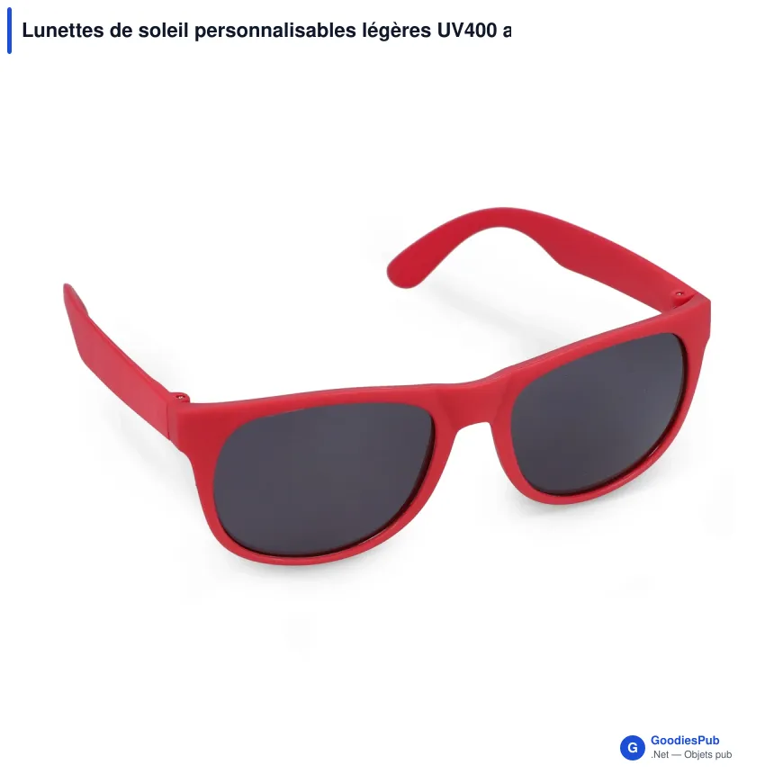 Lunettes de soleil personnalisables légères UV400 avec logo - Drew - Image 8