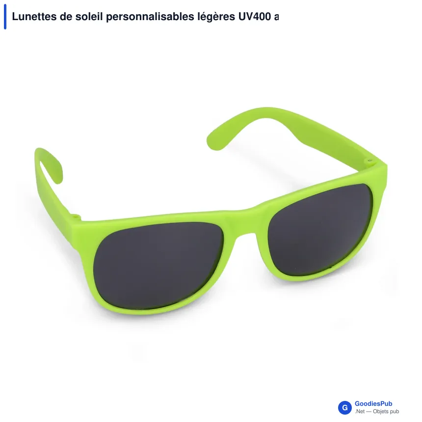 Lunettes de soleil personnalisables légères UV400 avec logo - Drew - Image 9
