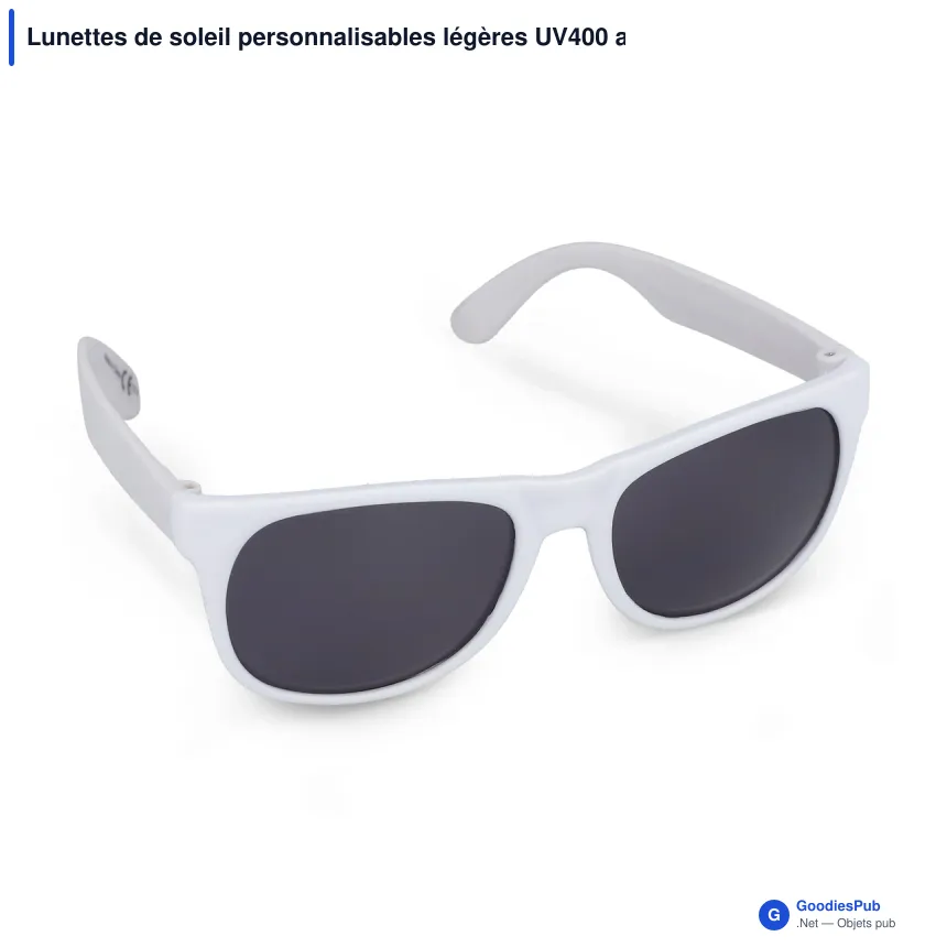Lunettes de soleil personnalisables légères UV400 avec logo - Drew - Image 10