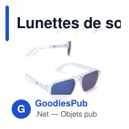 Lunettes de soleil personnalisables en PC recyclé UV400 avec logo - Elin - Miniature 1