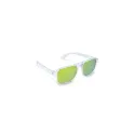 Variante Transparent Orange - Lunettes de soleil personnalisables en PC recyclé UV400 avec logo - Elin