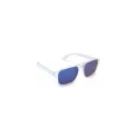 Variante Bleu transparent - Lunettes de soleil personnalisables en PC recyclé UV400 avec logo - Elin