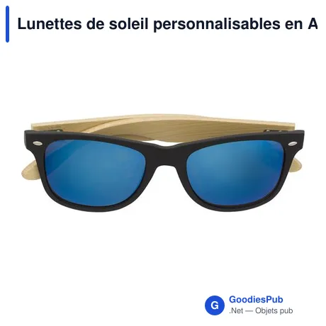 Lunettes de soleil personnalisables en ABS et bambou avec logo