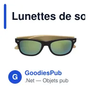 Lunettes de soleil personnalisables en ABS et bambou avec logo - Miniature 3