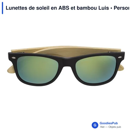 Lunettes de soleil personnalisables en ABS et bambou avec logo - Image 3