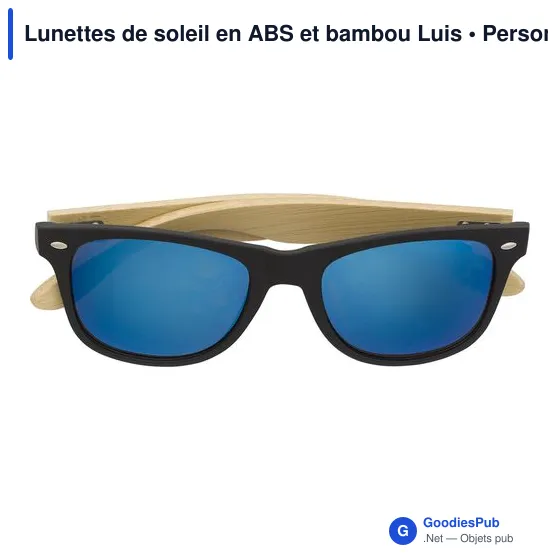 Lunettes de soleil personnalisables en ABS et bambou avec logo - Image 5