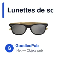 Lunettes de soleil personnalisables en ABS et bambou avec logo - Miniature 6