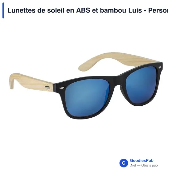 Lunettes de soleil personnalisables en ABS et bambou avec logo - Image 7