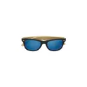Variante bleu - Lunettes de soleil personnalisables en ABS et bambou avec logo