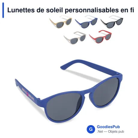 Lunettes de soleil personnalisables en fibre de paille UV400 avec logo - Earth