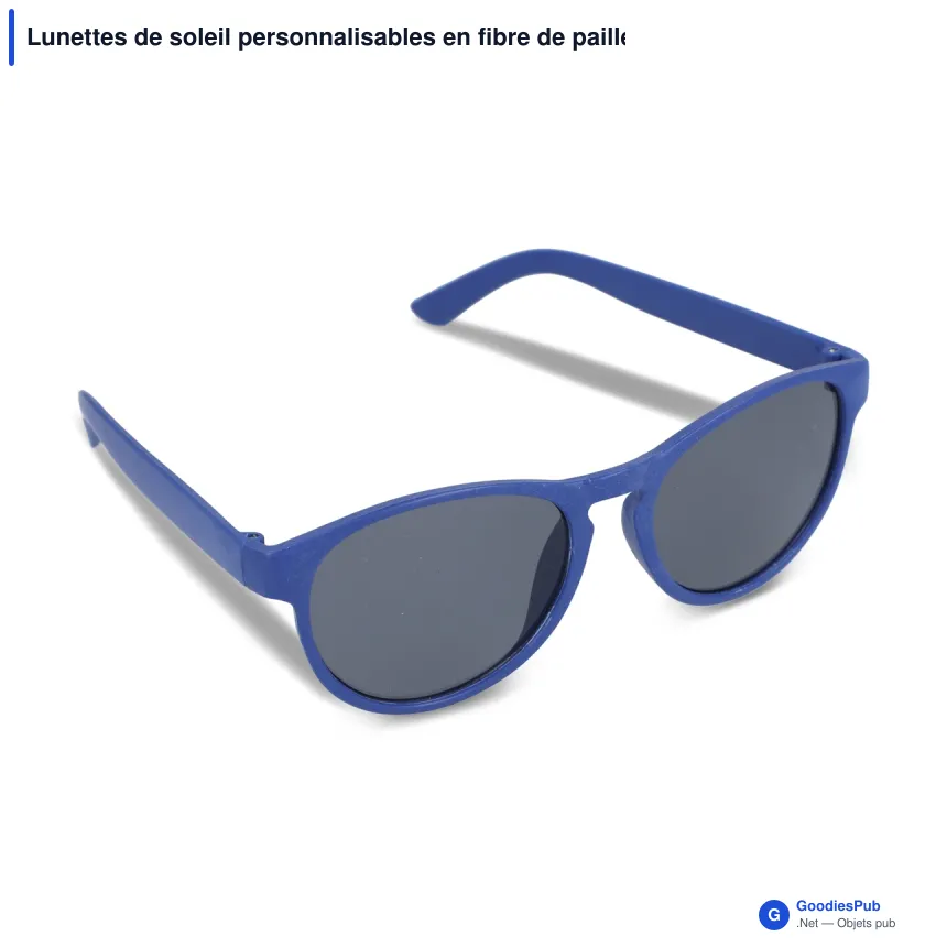 Lunettes de soleil personnalisables en fibre de paille UV400 avec logo - Earth - Image 2