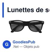 Lunettes de soleil en plastique Kenzie - Miniature 1