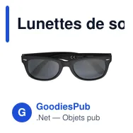Lunettes de soleil personnalisables en plastique recyclé Kenzie avec logo - Miniature 1