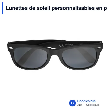 Lunettes de soleil personnalisables en plastique recyclé Kenzie avec logo