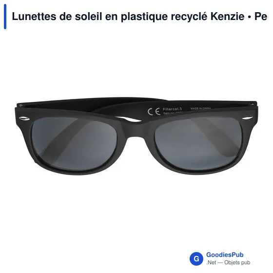 Lunettes de soleil personnalisables en plastique recyclé Kenzie avec logo - Image 1