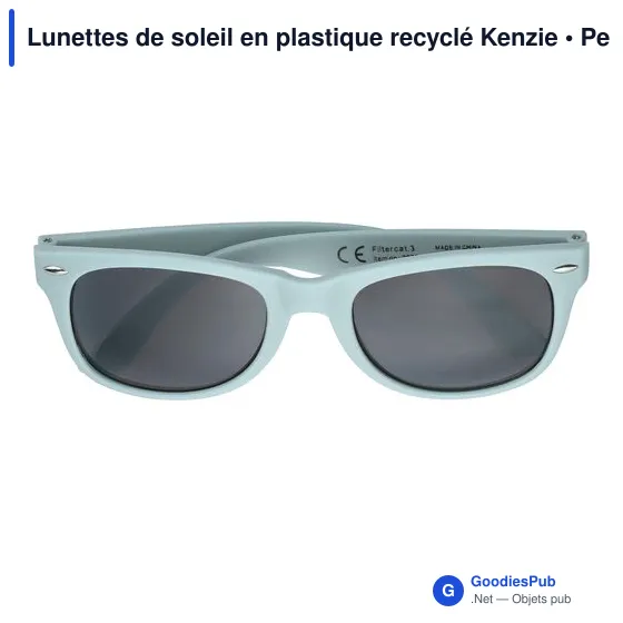 Lunettes de soleil personnalisables en plastique recyclé Kenzie avec logo - Image 11