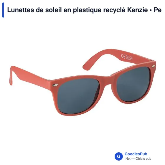 Lunettes de soleil personnalisables en plastique recyclé Kenzie avec logo - Image 12