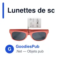 Lunettes de soleil personnalisables en plastique recyclé Kenzie avec logo - Miniature 3