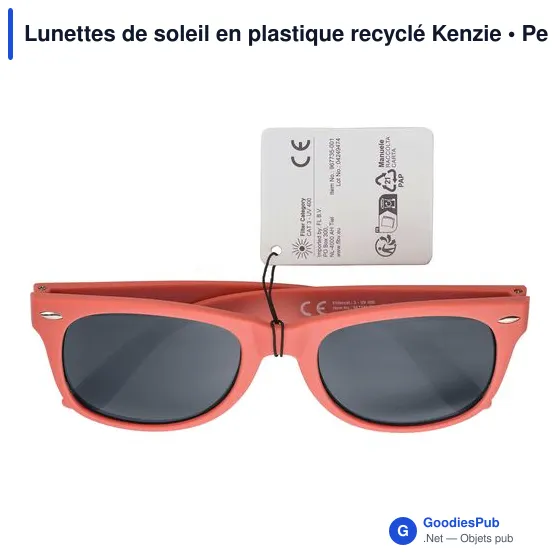 Lunettes de soleil personnalisables en plastique recyclé Kenzie avec logo - Image 3