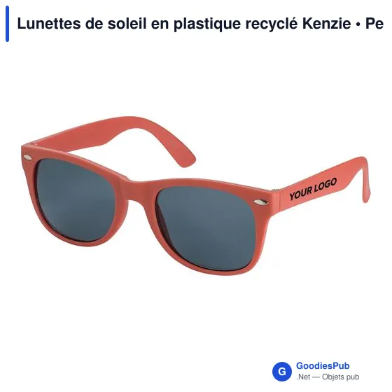 Lunettes de soleil personnalisables en plastique recyclé Kenzie avec logo - Image 4