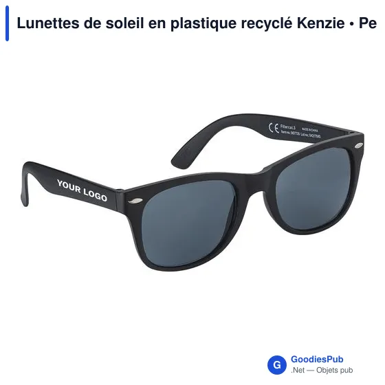 Lunettes de soleil personnalisables en plastique recyclé Kenzie avec logo - Image 5