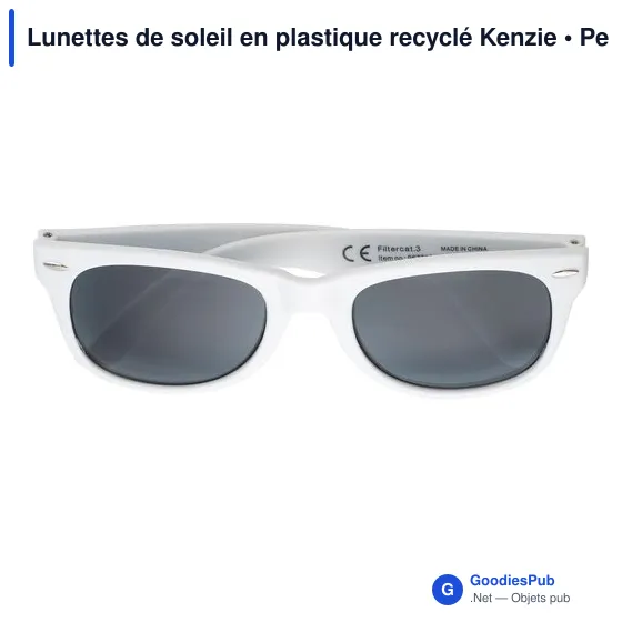 Lunettes de soleil personnalisables en plastique recyclé Kenzie avec logo - Image 6