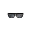 Variante noir - Lunettes de soleil personnalisables en plastique recyclé Kenzie avec logo