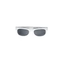Variante blanc - Lunettes de soleil personnalisables en plastique recyclé Kenzie avec logo