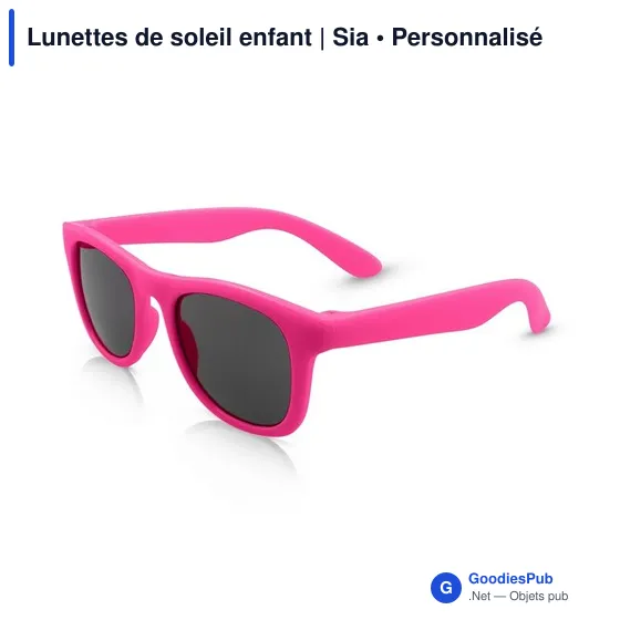 Lunettes de soleil personnalisables pour enfants avec logo - Sia - Image 1