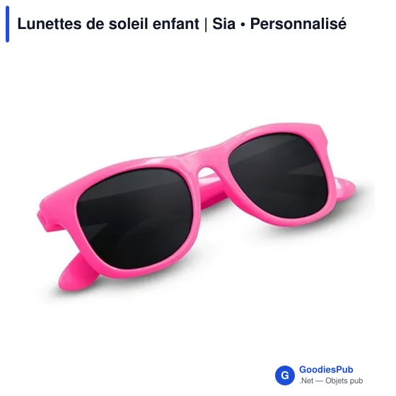 Lunettes de soleil personnalisables pour enfants avec logo - Sia - Image 2