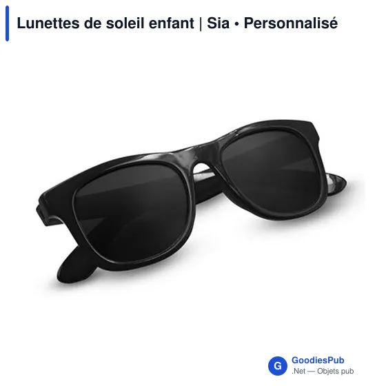 Lunettes de soleil personnalisables pour enfants avec logo - Sia - Image 6