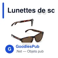 Lunettes de soleil personnalisables en PC recyclé UV400 avec logo - Finn - Miniature 1