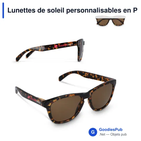 Lunettes de soleil personnalisables en PC recyclé UV400 avec logo - Finn