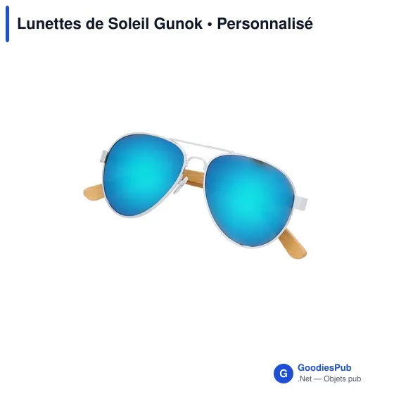 Lunettes de soleil personnalisables avec logo - Gunok - Image 4