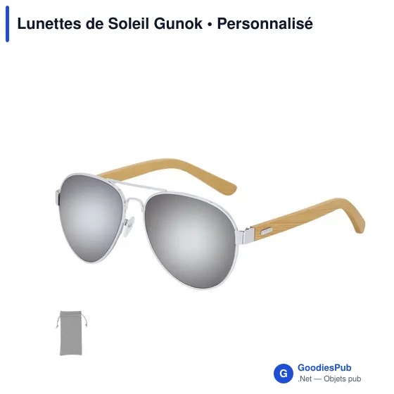Lunettes de soleil personnalisables avec logo - Gunok - Image 9