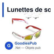 Lunettes de soleil personnalisables bicolores UV400 avec logo - Jeffrey - Miniature 1
