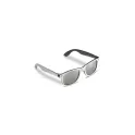 Variante Blanc / Noir - Lunettes de soleil personnalisables bicolores UV400 avec logo - Jeffrey