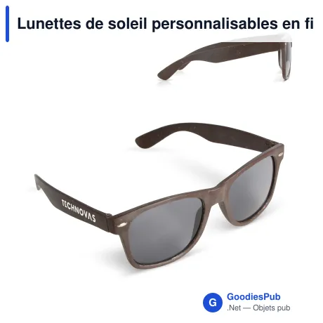 Lunettes de soleil personnalisables en fibre de café UV400 avec logo - Justin